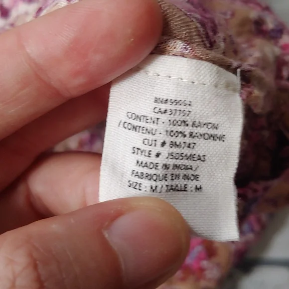 Billabong Boho Peasant Blouse Floral Small - Picture 8 of 10